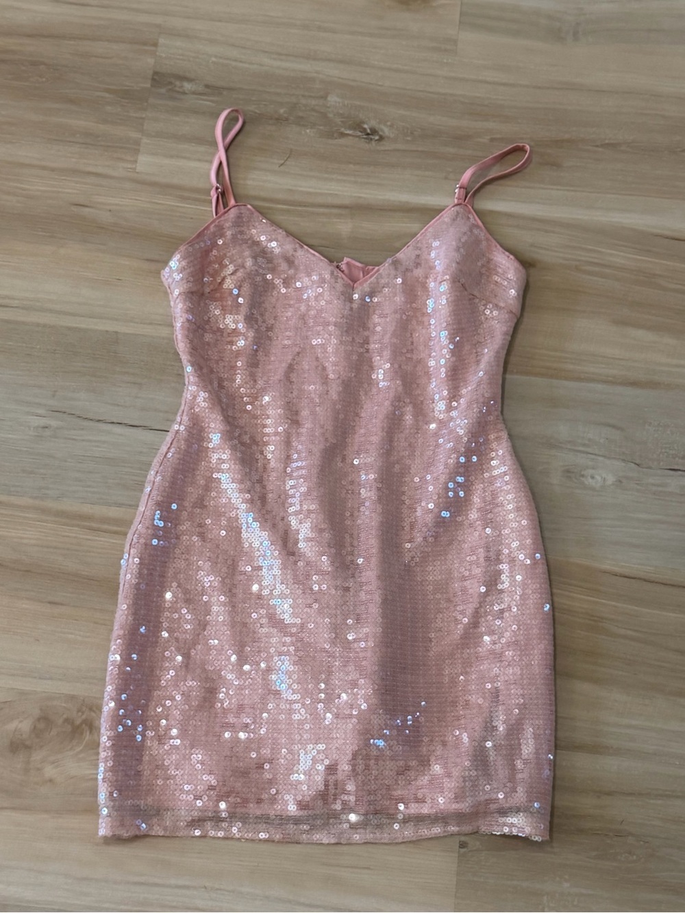 superdown Pink Sequin Slip Mini Dress